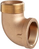 Lead Free Brass Pipe Fitting, 90 Degree Street Elbow, Class 125, 3/4" NPT Male X Female