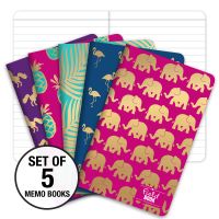 Field Notebook - Gold Foil Patterns - Lined Memo Book (3.5"x5.5")