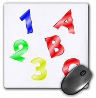 3dRose LLC 8 x 8 x 0.25 Inches Abs and Numbers Mouse Pad (mp_61990_1)