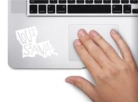 ExpressDecor State Name Louisiana Keypad Computer Laptop Symbol Decal Family Love Car Truck Sticker Window (White)