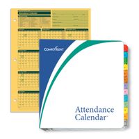 ComplyRight Fiscal Year Attendance Calendar Kit, 2017-2018, 50 Pack
