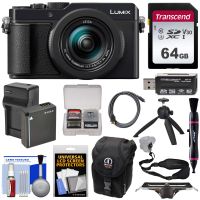 Panasonic Lumix DC-LX100 II 4K Wi-Fi Digital Camera with 64GB Card + Battery & Charger + Case + Tripod + Strap Kit