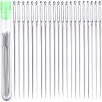 21 Big Eye Hand Sewing Needles - 2.4 inches Large Eye Stitching Needles in Storage Tube