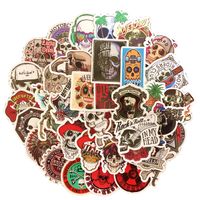 Linzze Stickers 50-Pcs Pack Waterproof Vinyl Bumper Decals Perfect Graffiti for Laptop Car Skateboard Water Bottle Travel Case Guitar Luggage Motorbikes (Skull Style)