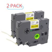 NEXTPAGE Compatible TZe-631 Black on Yellow p-Touch Label Tape, 12mm Laminated replacment TZe631 Tape, TZ631 0.47" Label 26.2 Feet (8M)