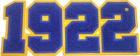 Sigma Gamma Rho 1922 Chenille Sew-On Patch [Blue - 11.75"W x 5"T]