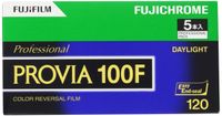 FUJIFILM Fujichrome Provia 100F Professional RDP-III Color Transparency Film (120 Roll Film, 5 Pack)