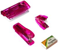 Kole Imports Mini Office Set with Stapler & Hole Punch (OR410)