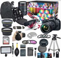 Canon EOS 5D Mark IV DSLR Camera Video Kit with Canon EF 24-105mm f/4L is II USM Lens + Wide Angle Lens + 2X Telephoto Lens + Flash + SanDisk 32GB SD Memory Card + Accessory Bundle