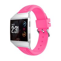 MoreToys Watch Bands for Fitbit Ionic, Silicone Sports Replacement Accessories Wristband Strap for Fitbit Ionic Smartwatch (Hot Pink)