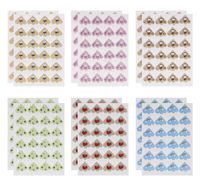 12 Sheets 6 Styles Cartoon Photo Corner Stickers Holder Protectors Self Adhesive Photo Mounting Corner Stickers Picture Corners for DIY Scrapbooking Photo Album Personal Journal Diary(Cartoon)