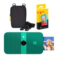 KODAK Smile Instant Print Digital Camera (Green) Soft Case Kit