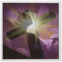 3dRose Christian Cross and Lily - Greeting Cards, 6 x 6 inches, set of 12 (gc_42952_2)