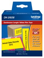 Brother Genuine DK-2606 Continuous Length Film Tape, 2.4 in x 50 ft (62 mm x 15.2 m) Black on White, Retail Packaging