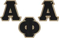 Alpha Phi Alpha Twill Letter Iron-On Patch Set [Black - 4" ea.]