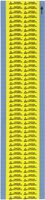 Brady SL-10 Repositionable Vinyl Cloth Static Awareness Labels , Black On Yellow,  0.650" x 0.200"  (16.500 Mm x 5.100 Mm),  Legend "Caution Static Sensitive  (Eia Std. 471 Symbol)"  (90 Per Card,  1 Card Per Package)