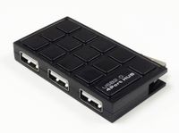 Tera Grand USB 2.0 4-Port Ultra Slim Hub, Black (USB2-VE744-BK)