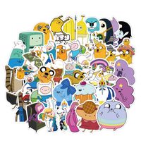 50pcs Adventure Time with Finn and Jake Cartoon Stickers for Laptop Stickers Motorcycle Bicycle Skateboard Luggage Decal Graffiti Patches Waterproof Stickers for [No-Duplicate Sticker Pack]