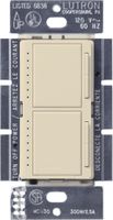 Lutron Maestro Dual Dimmer Switch for Incandescent and Halogen Bulbs, 300-Watt, Single-Pole, MA-L3L3-ES, Eggshell