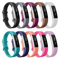 Henoda Compatible with Fitbit Alta/Fitbit Alta HR Bands, Large 10 Color Soft Replacement Band Adjustable Sport Strap Compatible for Fitbit Alta/Fitbit Alta HR/Fitbit Ace Fitness Wristbands