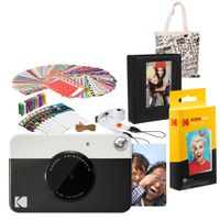 Kodak PRINTOMATIC Instant Print Camera (Black) Gift Bundle with Photo Album
