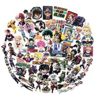 70PCS My Hero Academia Anime Stickers Laptop Computer Bedroom Wardrobe Car Skateboard Motorcycle Bicycle Mobile Phone Luggage Guitar DIY Decal (My Hero Academia 70)