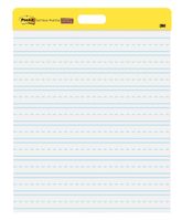Post-it Super Sticky Wall Easel Pad, 20 x 23 Inches, 20 Sheets/Pad, 1 Pad (566PRL), Portable White Primary Ruled Premium Self Stick Flip Chart Paper, Rolls For Portability, Hangs with Command Strips