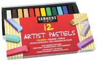 Sargent Art 22-4112 Colored Square Chalk Pastels, 12 Count