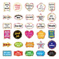 Honch Vinyl Inspirational Words Stickers Pack 30 Pcs Motivational Encouragement Decals for Laptop Ipad Car Luggage Water Bottle Helmet Truck