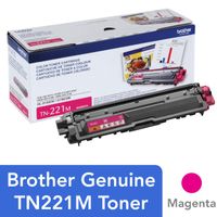 Brother Genuine Standard Yield Toner Cartridge, TN221M, Replacement Magenta Color Toner, Page Yield Up To 1,400 Pages, Amazon Dash Replenishment Cartridge, TN221
