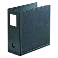Cardinal 14052 SuperLife Easy Open Locking Slant-D Ring Binder, 5" Cap, 11 x 8 1/2, Black