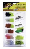 Crappie Magnet 96-Piece Kit - 80 Bodies, 2 E-Z Floats, 6 Crappie Magnet Jig Heads, 8 Double Cross Jig Heads