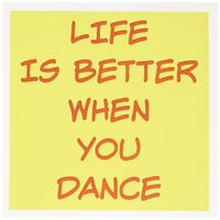 3dRose Life is Better When You Dance Saying Greeting Cards, 6" x 6", Set of 6 (gc_201978_1)