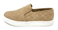Soda Women's Preforated Slip On Sneakers (8, TaupeAL