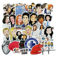 Grey's Anatomy Stickers/Decals Waterproof Stickers/Decals (50 pcs) of American TV Series for Laptop Skateboard Snowboard Water Bottle Phone Car Bicycle Luggage Guitar Computer PS4 (Grey)