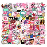 110Pcs/Pack PVC Kawaii Pink Girls Fun Lovely Stickers Toys Luggage Sticker for Kids Gift Moto Car & Suitcase Cute Laptop Decals