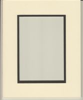 Pack of 5 11x14 Cream & Black Double Picture Mats Cut for 8x10 Pictures