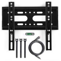Supernova TV Wall Mount Bracket for Most 14-42 inch LED, LCD, Plasma and Flat Screens, up to 55lbs lbs Weight Capacity, Max VESA 200x200(8"x8") with Cable Ties and HDMI Cable & Bubble Level