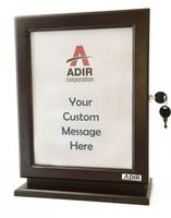 Adir Customizable Wood Suggestion Box - Mahogany - with a Free Pack of Refill Suggestion Box Cards