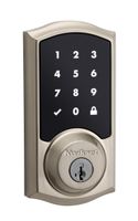 Kwikset 99160-002  916 Z-Wave SmartCode Touchscreen Electronic Deadbolt, Featuring SmartKey in Satin Nickel, Works with Alexa via SmartThings, Wink, or Iris