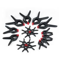 WORKPRO 20-Piece Plastic Spring Clamp Set, Jaw Open Sizes 3/4", 1", 2", 3", for Wood Working, DIY, Sembling, Photo Studio Backdrops Backgrounds, W001402A
