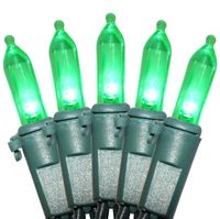 Holiday Essence Christmas LED Lights, 100 Green String Lights for Indoor and Outdoor Decorative Use, Holiday and Tree Decor, Patio Hanging Lighting Decorations, Green Wire, 27 Ft, UL Certified