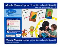 Fundanoodle Muscle Movers Upper Case Letter Cards and Activity Kit, Ages 4-5/Pre K to K (15267)