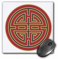 3dRose LLC 8 x 8 x 0.25 Inches Mouse Pad, Chinese Medallion (mp_42531_1)