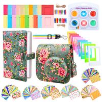 Sunmns Camera Accessories Bundle Kit Set for Fujifilm Instax Mini 9, Accessory Include Case, Album, Film Stickers, Desk Frames, Hanging Frame, Filters, Strap (Retro Floral)
