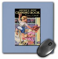 3dRose LLC 8 x 8 x 0.25 Inches Vintage Jaynes New Canning Book Cover with Two Children Mouse Pad (mp_149294_1)