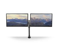 DM2000 Dual Monitor Desktop Mount - 13-inch to 27-inch Displays - Tilts, Swivels, and Rotates for Different Screen Orientations