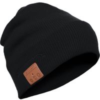 SoundBot SB210 HD Stereo Bluetooth 4.1 Wireless Smart Beanie Headset Musical Knit Headphone Speaker Hat Speakerphone Cap,Built-in Mic (BLK/BLK)