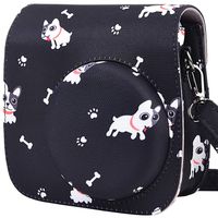 Protective & Portable Case Compatible with Fujifilm Instax Mini 9 8 8+ Instant Film Camera with Accessory Pocket and Adjustable Strap - Doggie by SAIKA