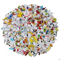100 PCS Cartoon Cute Dog Snoopy Waterproof Stickers Car Laptop Helmet Luggage Vintage Skateboard Wall Decor Gift for Kids